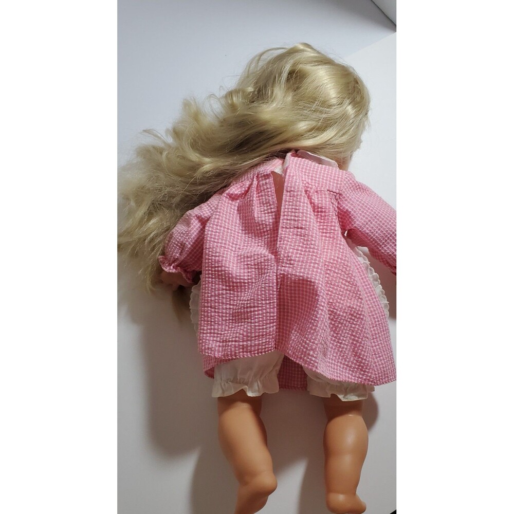 Zapf Creation German Play Doll Colette 18 Inches Blond Hair Original Pink Dress - Picture 8 of 10